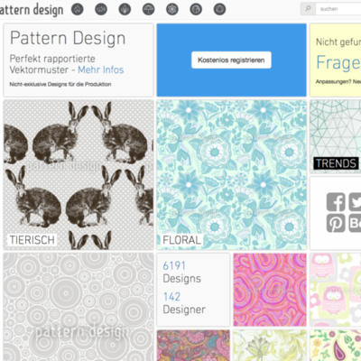 A screenshot of the website patterndesigns.com