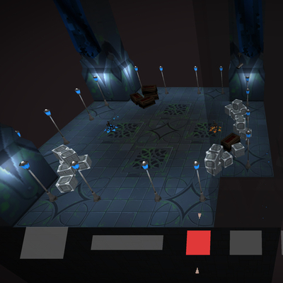 A screenshot of the game Bitcrusher, showing the arena